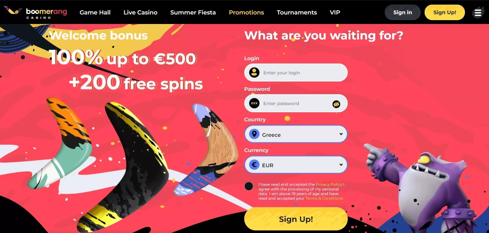 boomerang casino